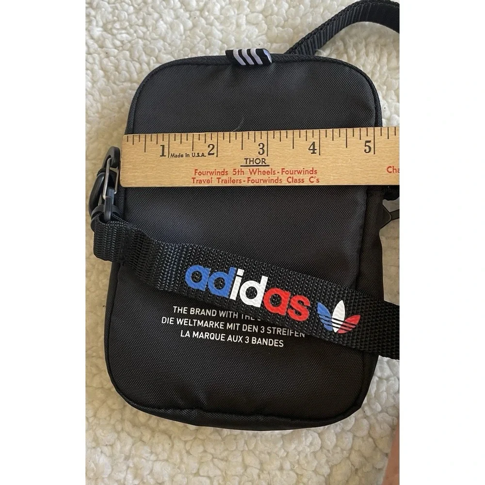 Black Adidas Shoulder Bag Sacoche Tricolor